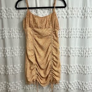 Isabelles Cabinet Light Orange Floral Mini Dress